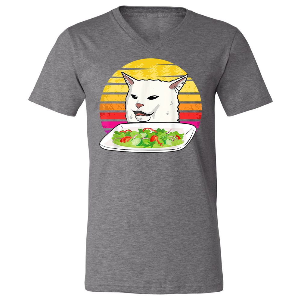 Unisex V-Neck T-Shirt - 3D3DDKXJ - Deep Heather - 13