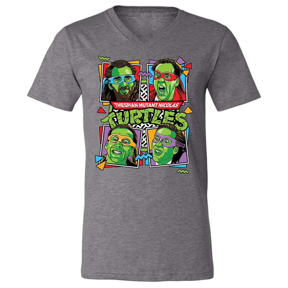 Unisex V-Neck T-Shirt - 5YAXW8UE - Deep Heather - 13