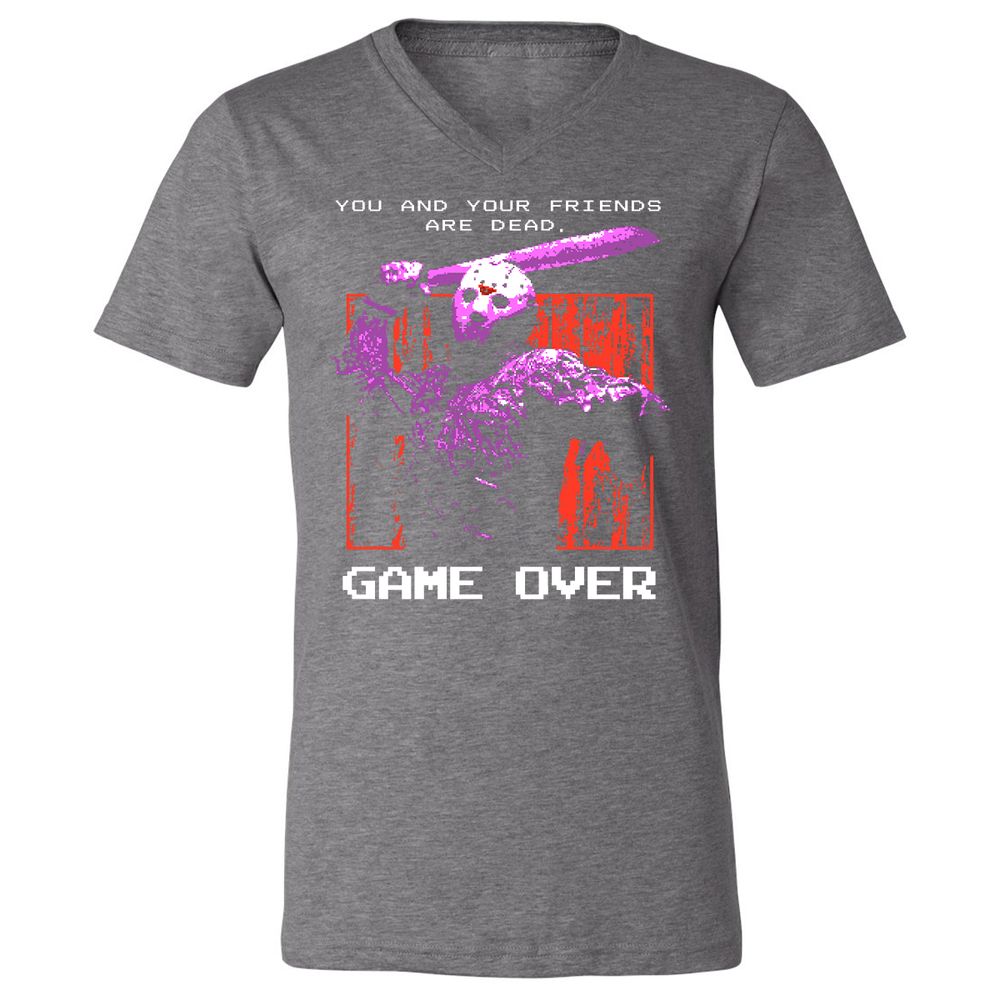 Unisex V-Neck T-Shirt - 62U8UXHT - Deep Heather - 13