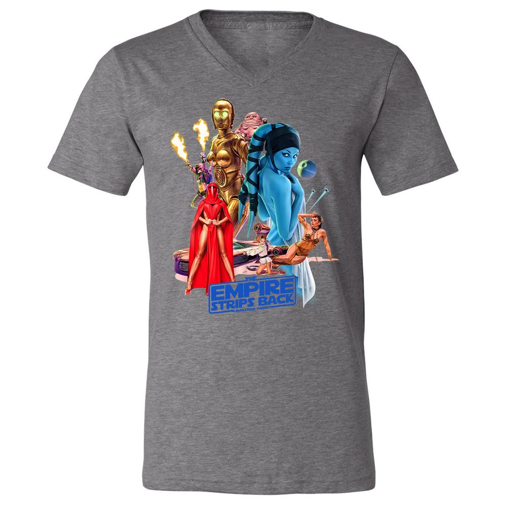 Unisex V-Neck T-Shirt - HRNSACBB - Deep Heather - 13