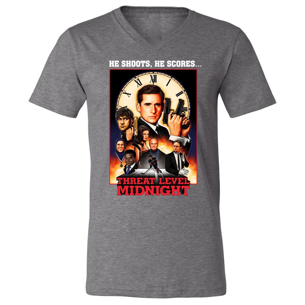 Unisex V-Neck T-Shirt - GNVJWZY4 - Deep Heather - 13