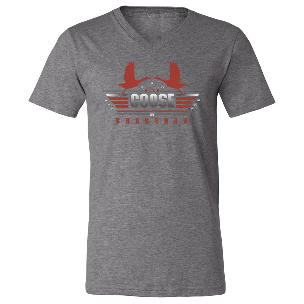 Unisex V-Neck T-Shirt - P6P64REX - Deep Heather - 13