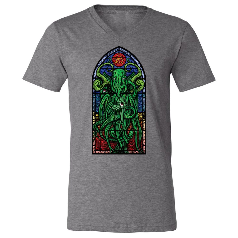 Unisex V-Neck T-Shirt - TWE2ZB68 - Deep Heather - 13