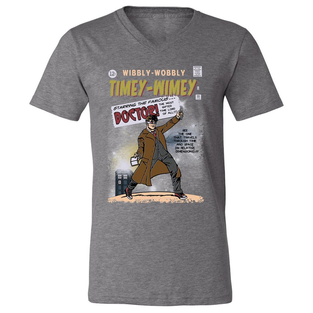 Unisex V-Neck T-Shirt - CHHZ8CYK - Deep Heather - 13