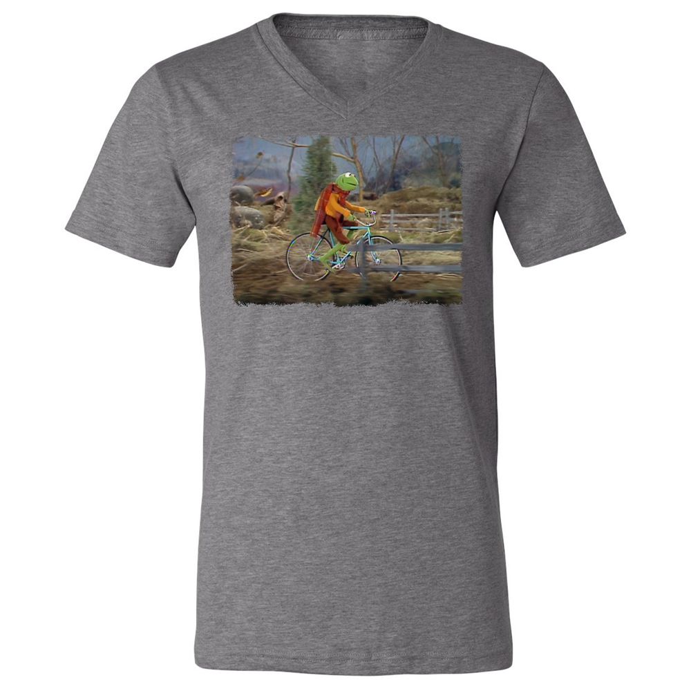 Unisex V-Neck T-Shirt - GNDHAHKS - Deep Heather - 13