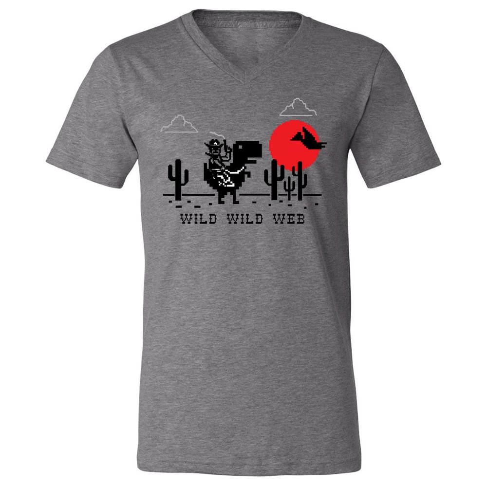 Unisex V-Neck T-Shirt - MFUMP5DT - Deep Heather - 13