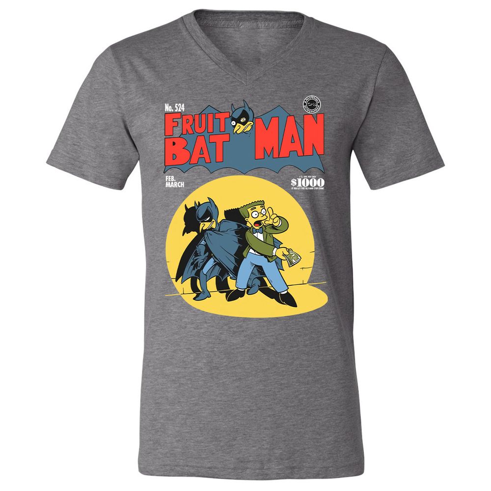 Unisex V-Neck T-Shirt - BVDYJBS7 - Deep Heather - 13