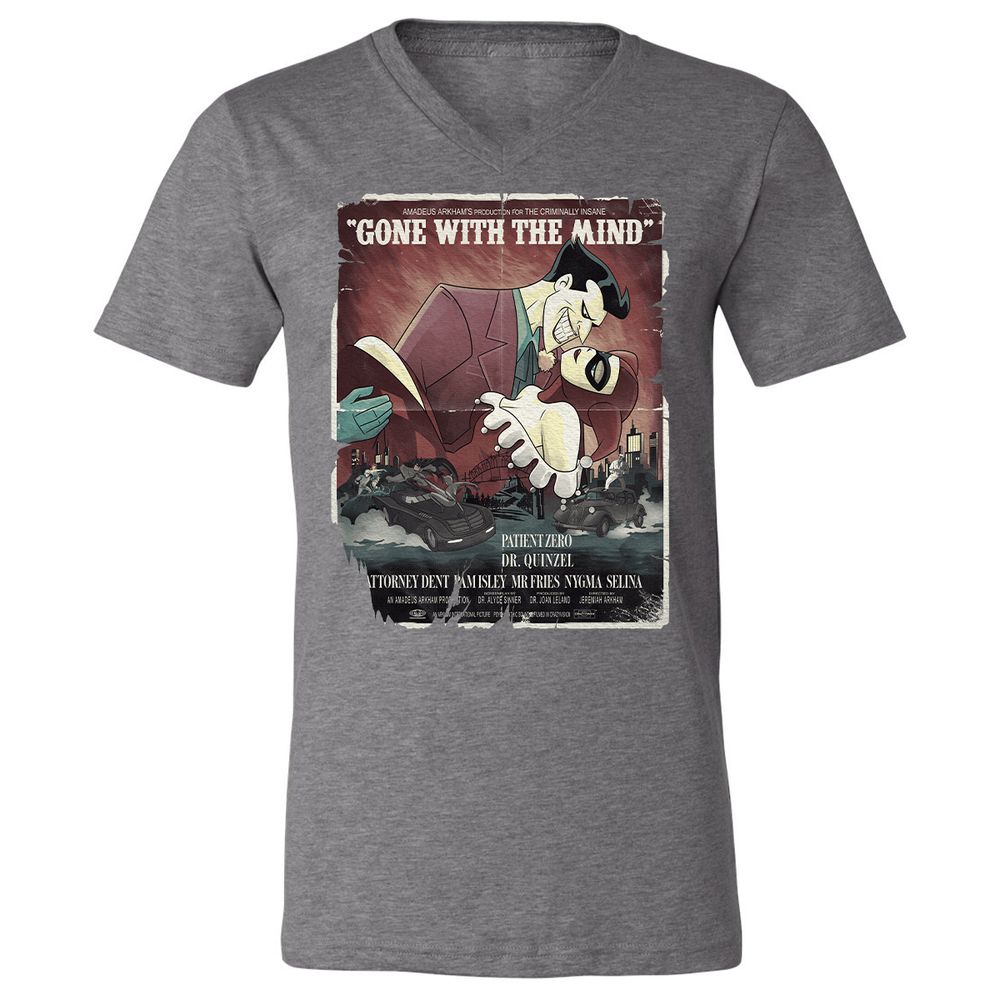 Unisex V-Neck T-Shirt - 7WCQK8PQ - Deep Heather - 13