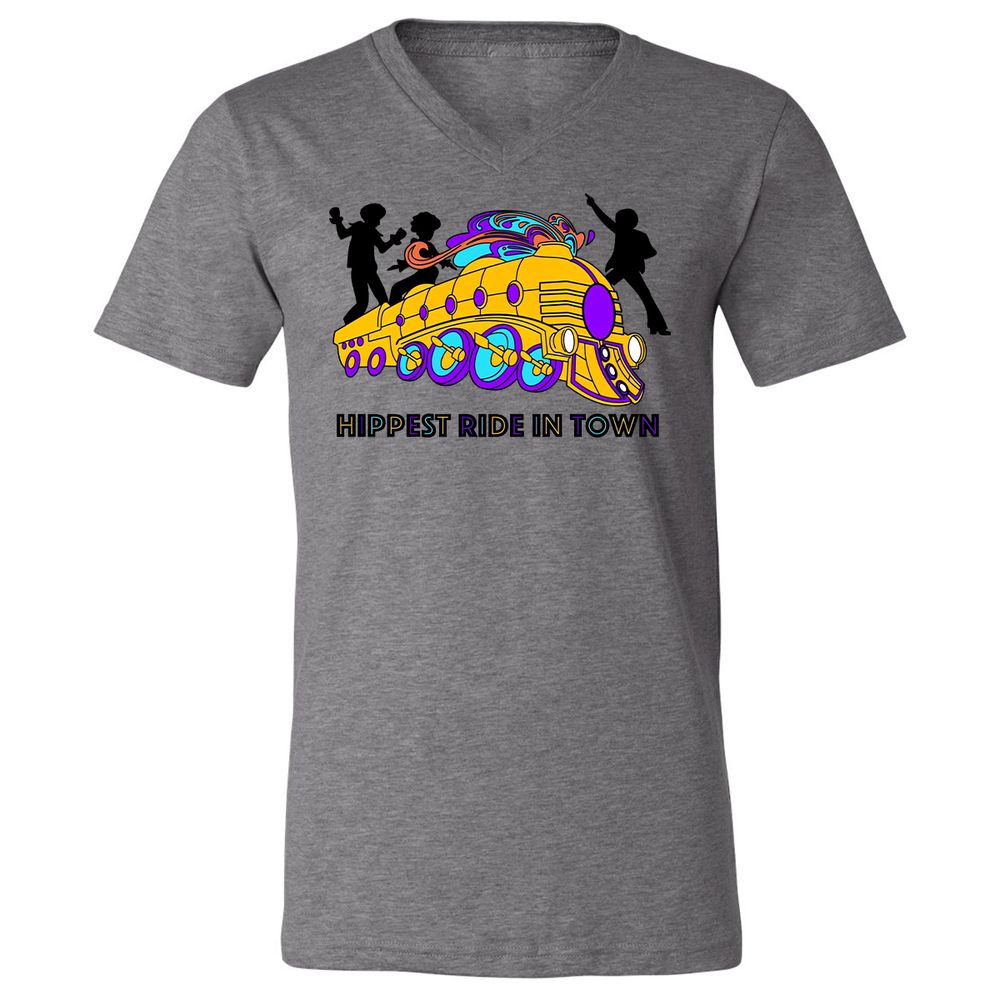 Unisex V-Neck T-Shirt - 1S7VDVJG - Deep Heather - 13