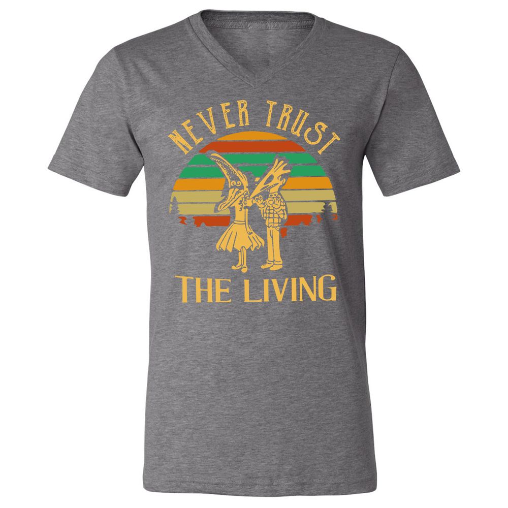 Unisex V-Neck T-Shirt - HZX8G4KS - Deep Heather - 13