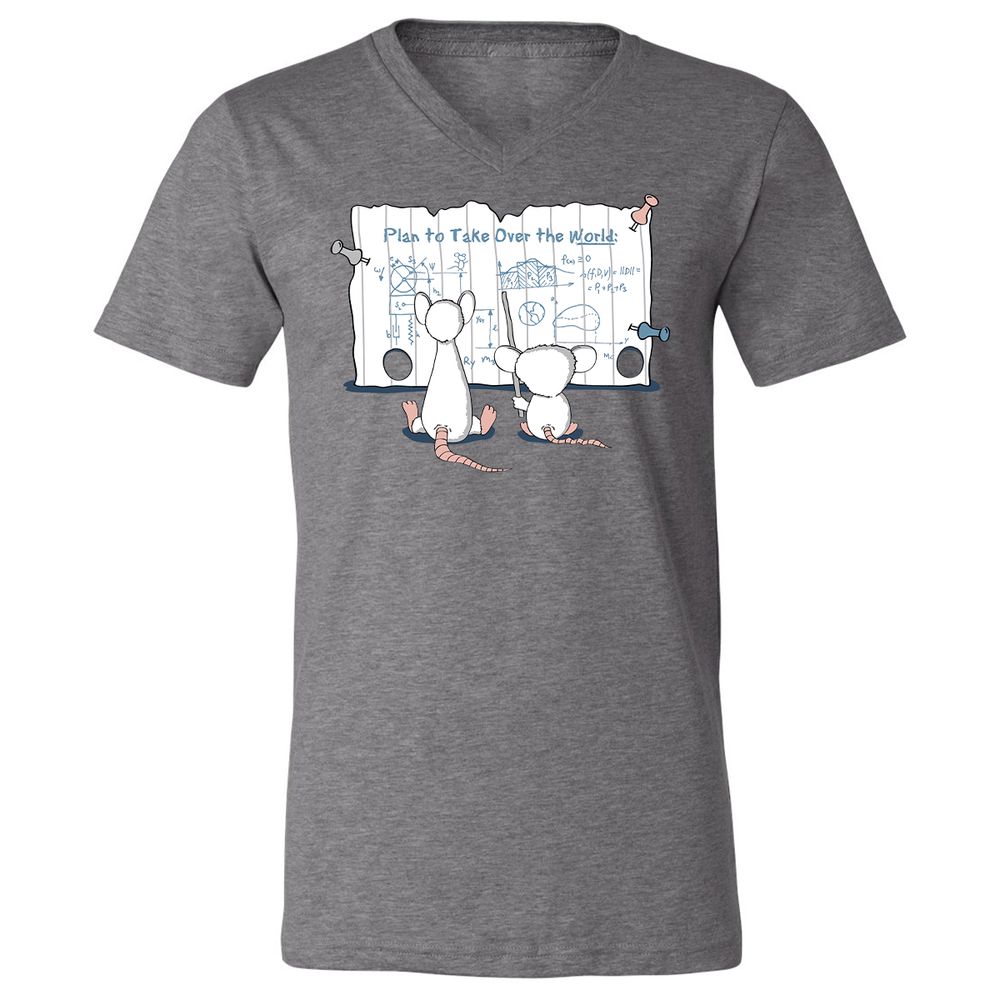 Unisex V-Neck T-Shirt - ED2JNN24 - Deep Heather - 13