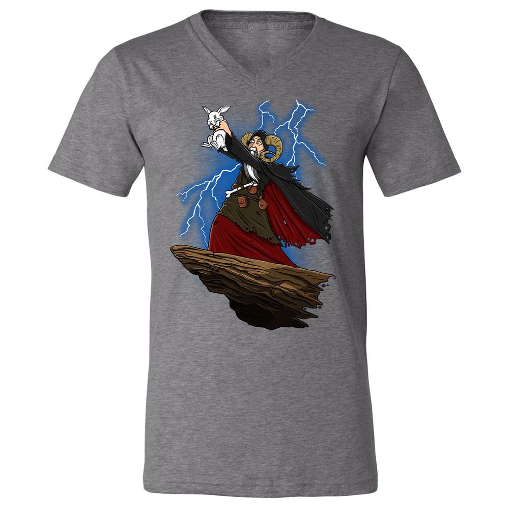 Unisex V-Neck T-Shirt - EZUXKW6N - Deep Heather - 13