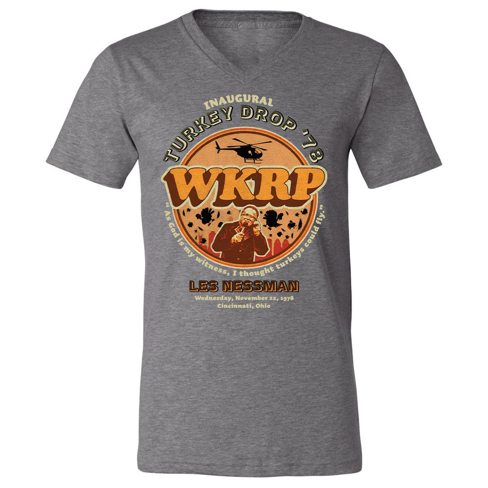 Unisex V-Neck T-Shirt - M8EQXNFQ - Deep Heather - 13