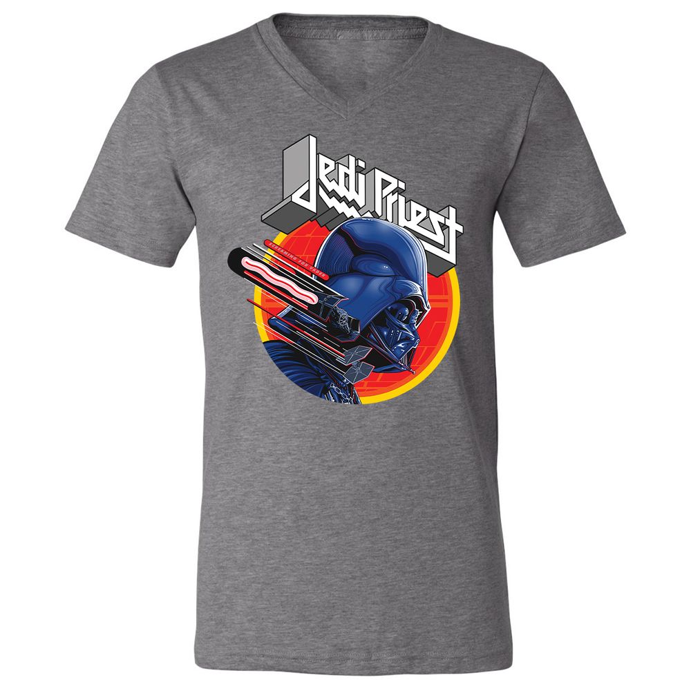 Unisex V-Neck T-Shirt - 6QAXL8WD - Deep Heather - 13