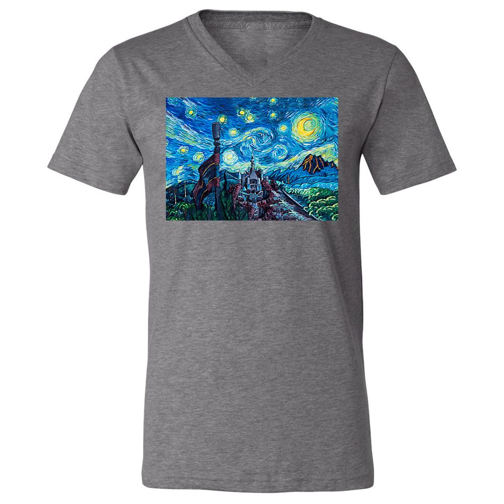 Unisex V-Neck T-Shirt - CZHYBSEU - Deep Heather - 13
