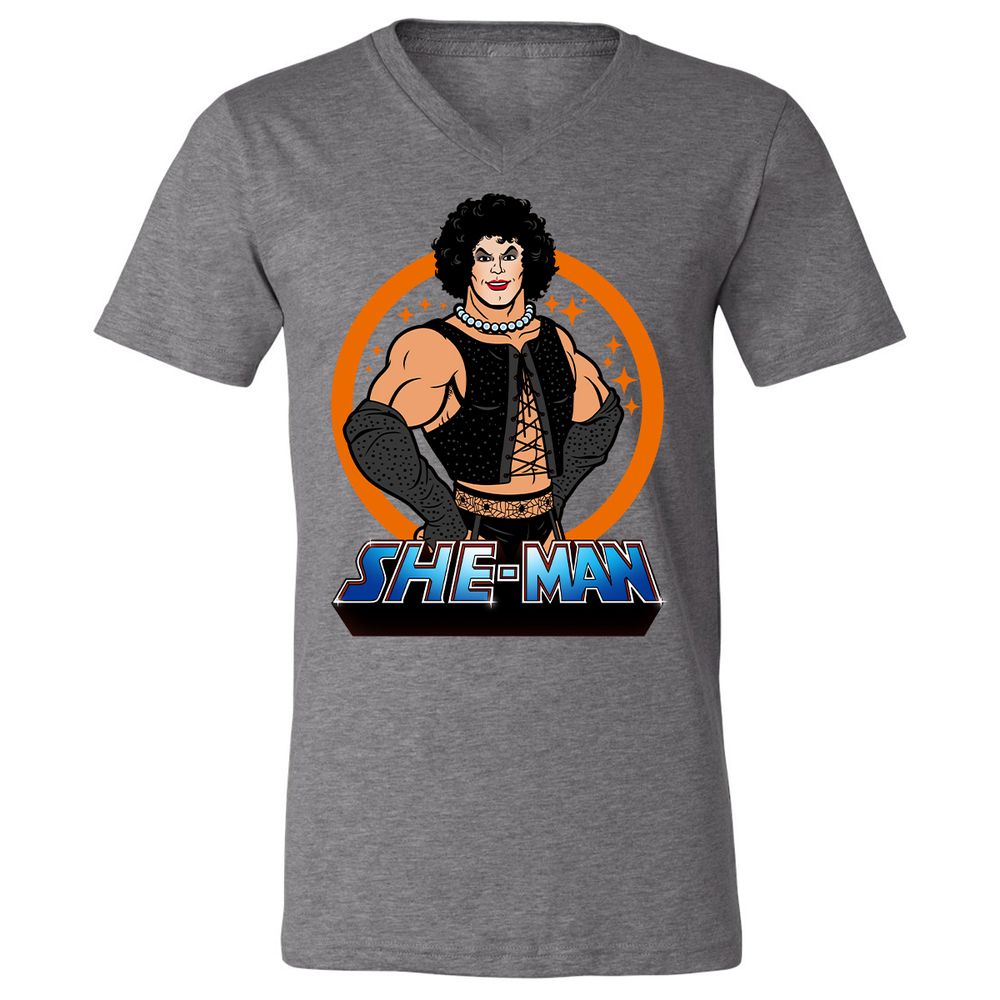Unisex V-Neck T-Shirt - NRWP44AS - Deep Heather - 13