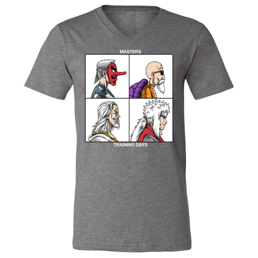Unisex V-Neck T-Shirt - QCP7ZN2H - Deep Heather - 13