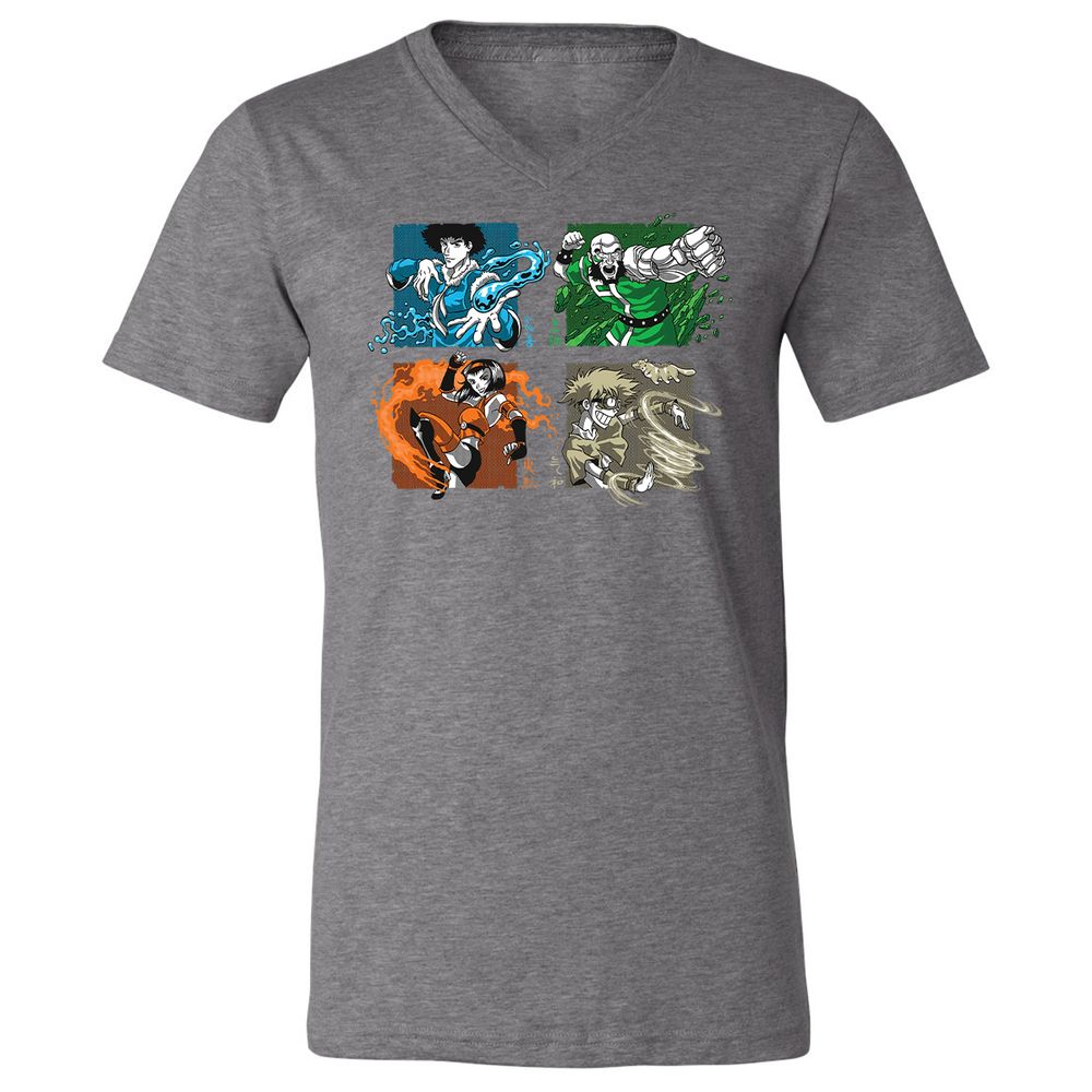 Unisex V-Neck T-Shirt - VSBM9711 - Deep Heather - 13