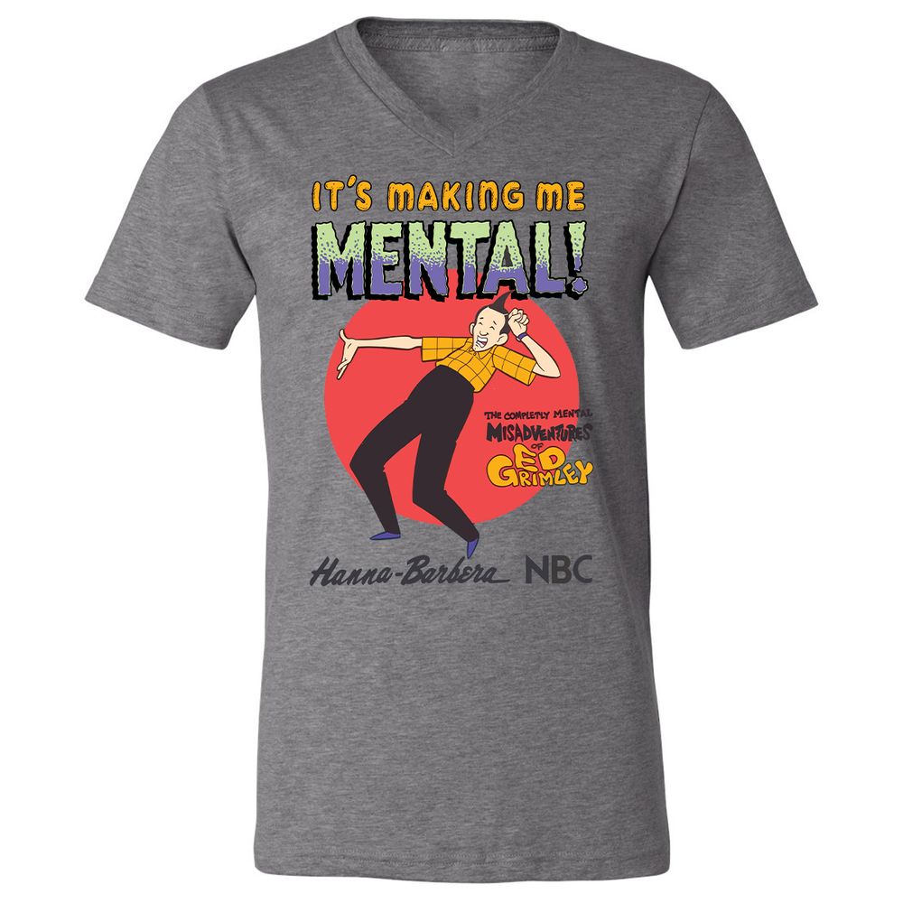 Unisex V-Neck T-Shirt - 4CDQ3YKK - Deep Heather - 13