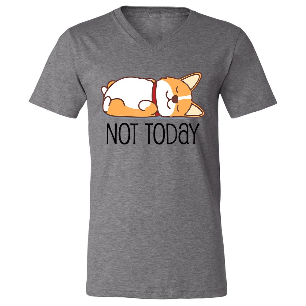 Unisex V-Neck T-Shirt - X984QRCB - Deep Heather - 13