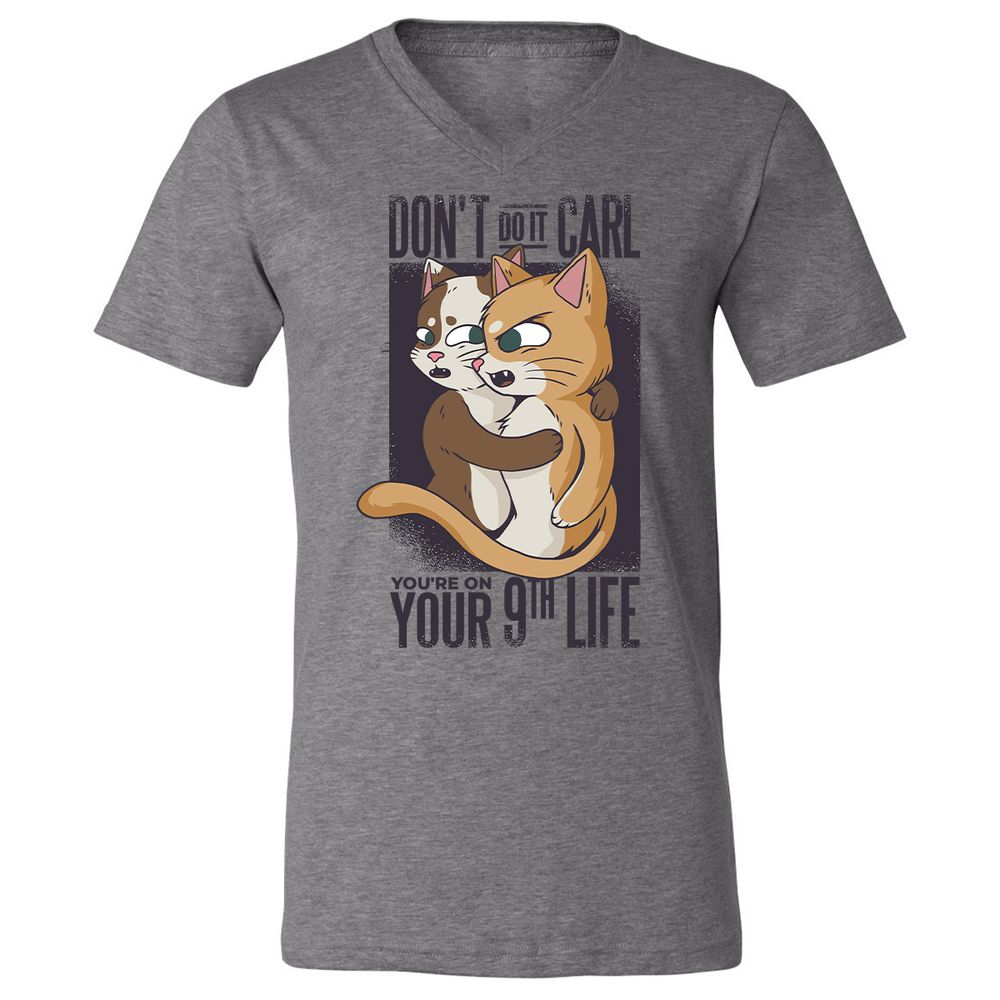 Unisex V-Neck T-Shirt - 3AKDQA6D - Deep Heather - 13