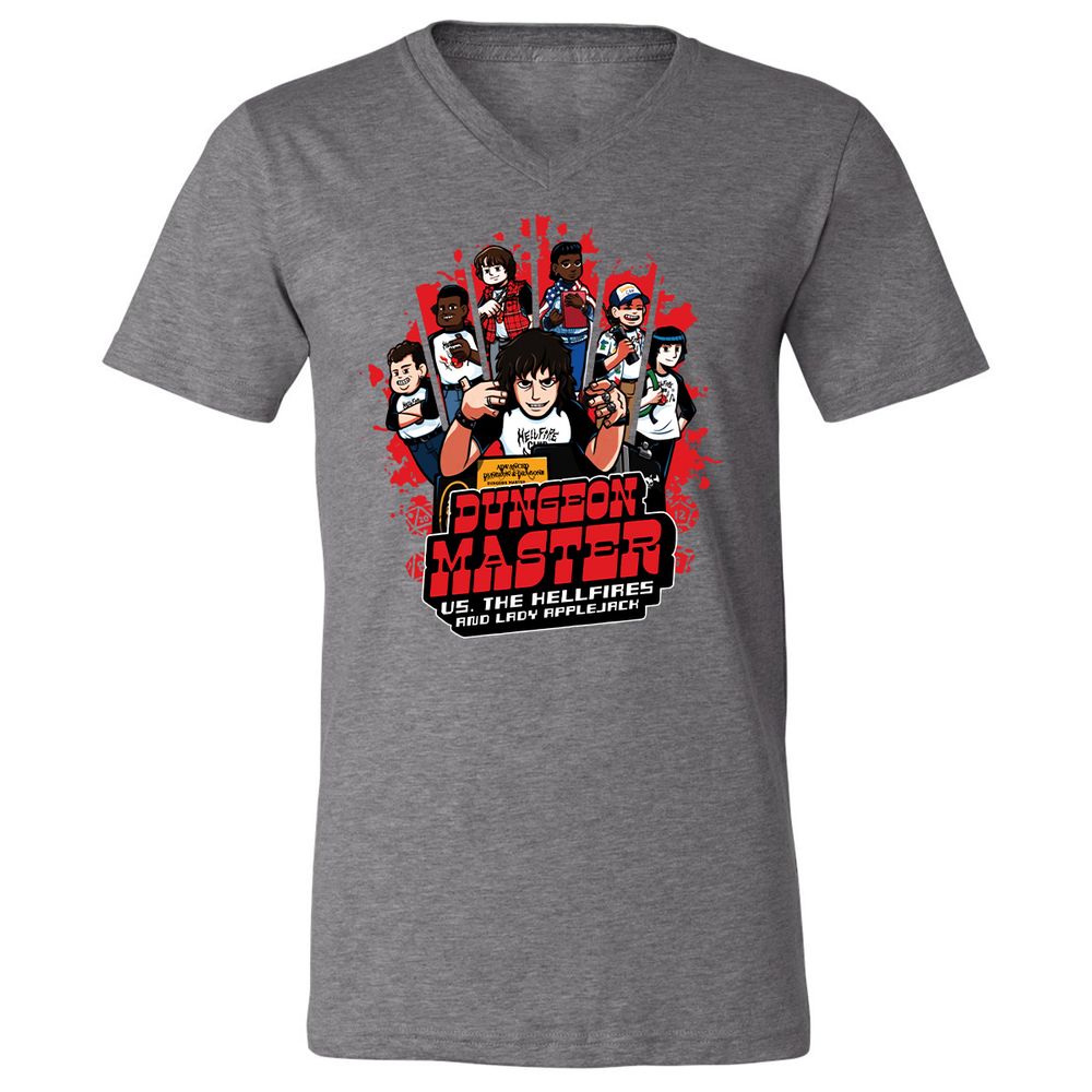 Unisex V-Neck T-Shirt - RQMBGYP1 - Deep Heather - 13