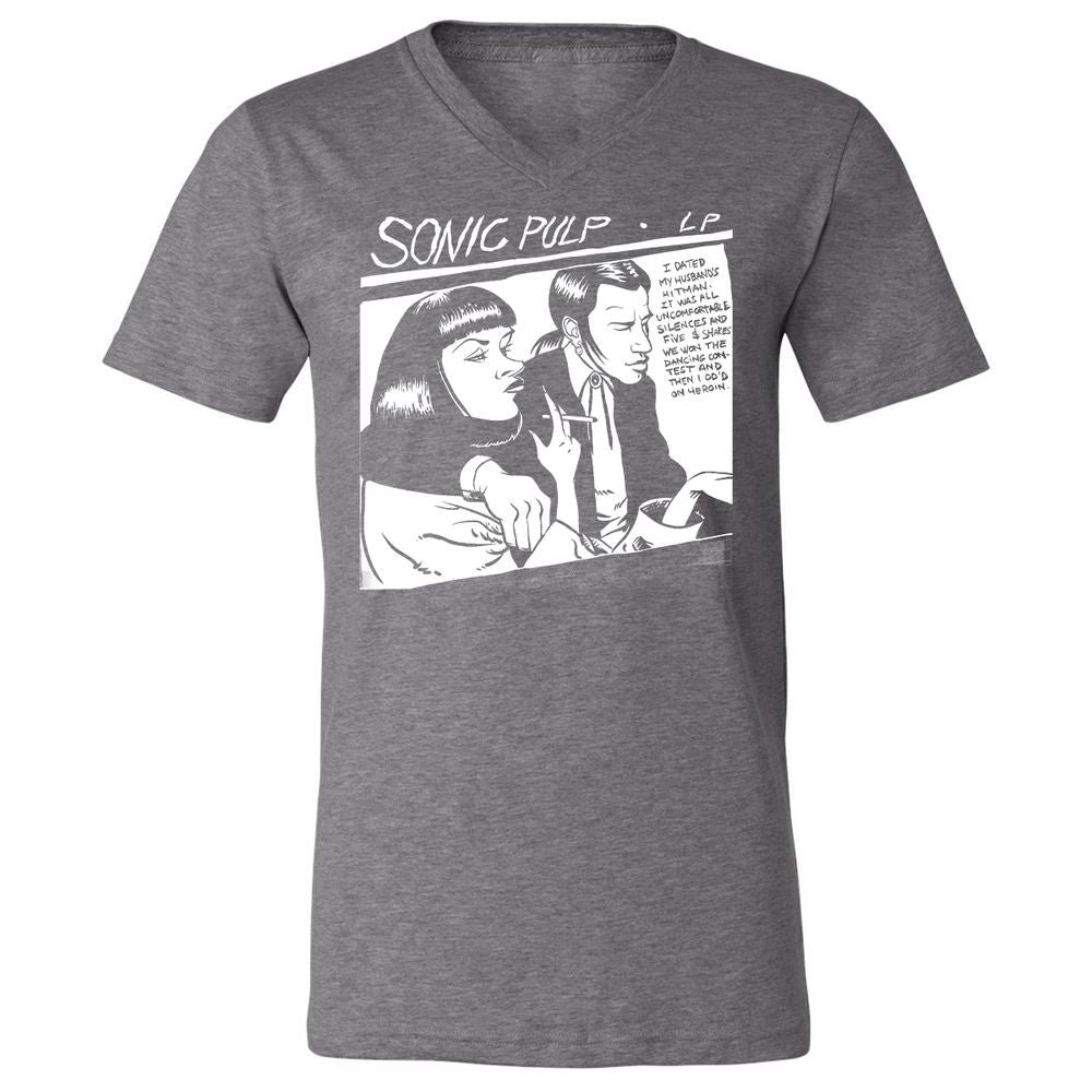 Unisex V-Neck T-Shirt - VZ8TQNLR - Deep Heather - 13
