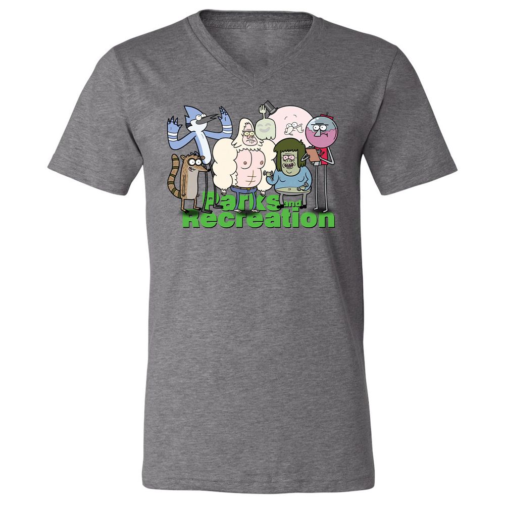 Unisex V-Neck T-Shirt - NX5JD1PC - Deep Heather - 13