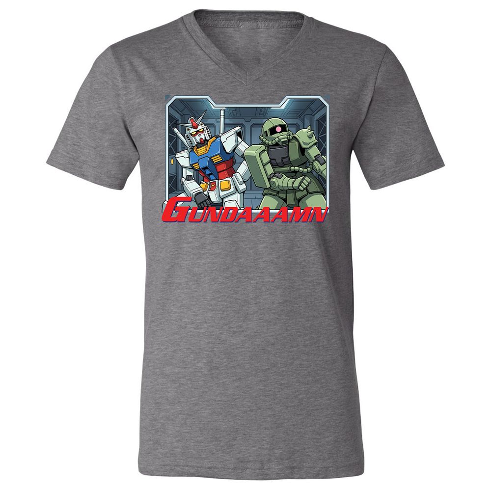 Unisex V-Neck T-Shirt - 5V8J5J1T - Deep Heather - 13