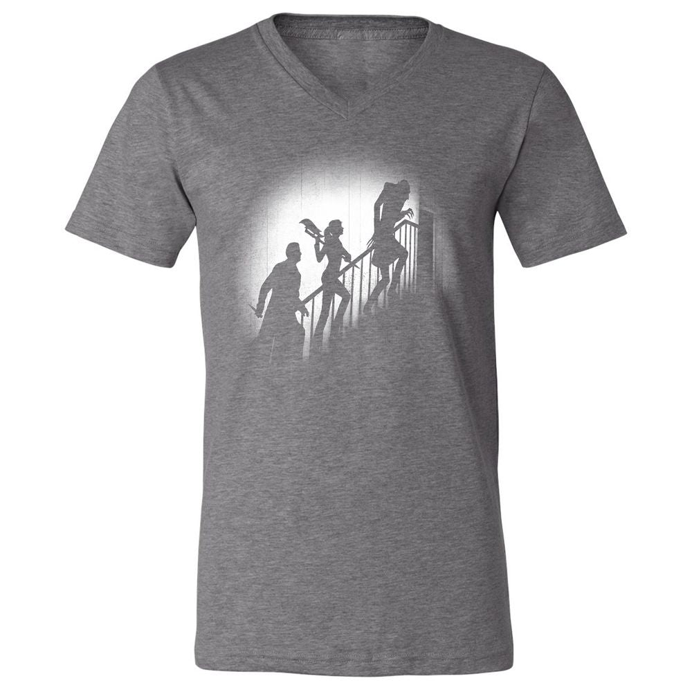 Unisex V-Neck T-Shirt - HCH9TXTT - Deep Heather - 13