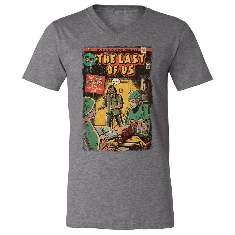 Unisex V-Neck T-Shirt - UMTZW76H - Deep Heather - 13