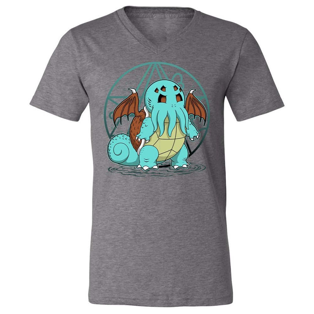 Unisex V-Neck T-Shirt - H94X349Q - Deep Heather - 13