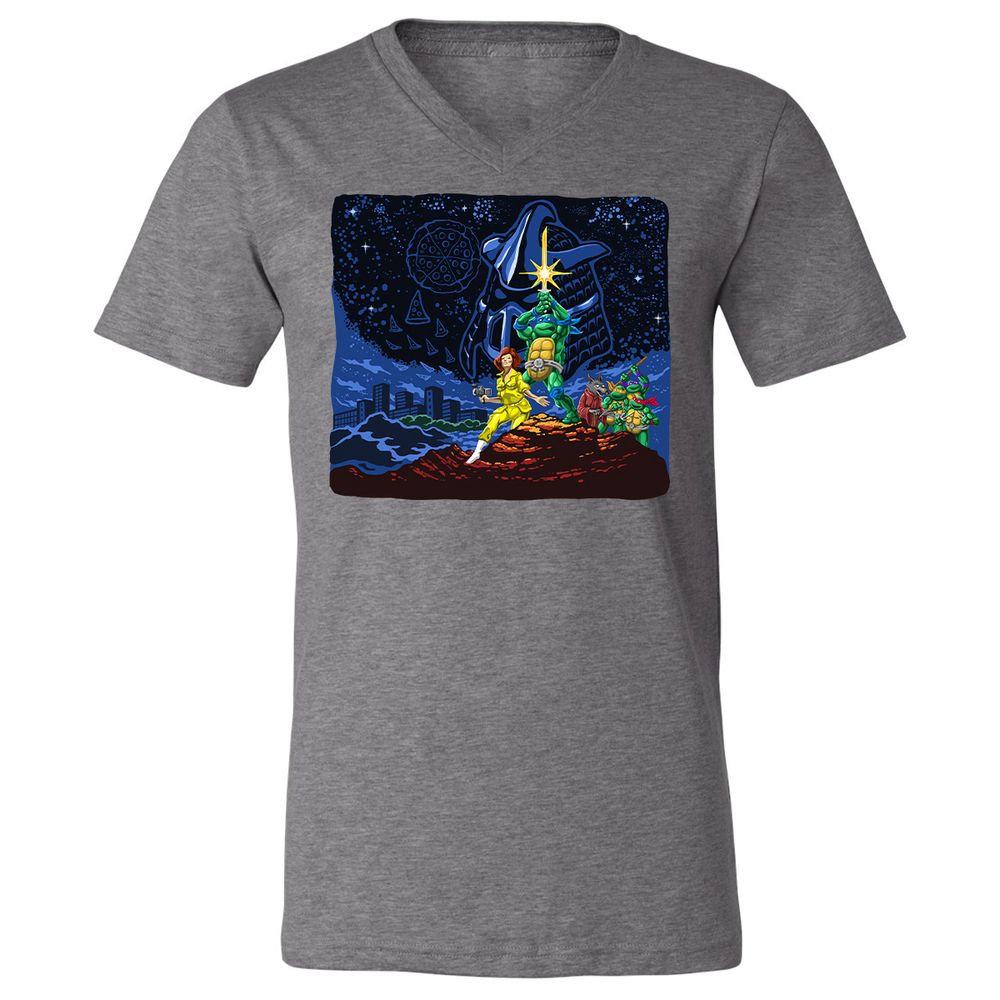 Unisex V-Neck T-Shirt - 9D8XMWLG - Deep Heather - 13