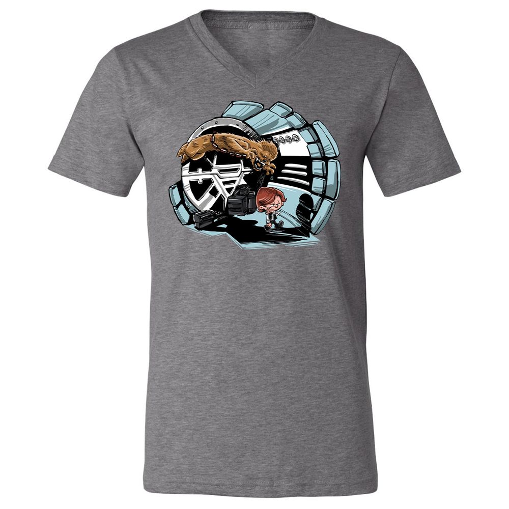 Unisex V-Neck T-Shirt - LMX1D951 - Deep Heather - 13