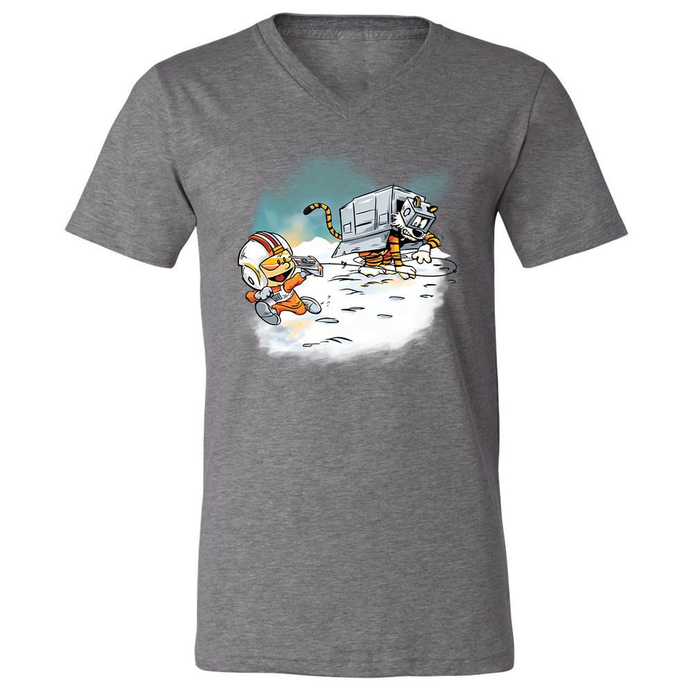 Unisex V-Neck T-Shirt - 8GXEC35N - Deep Heather - 13