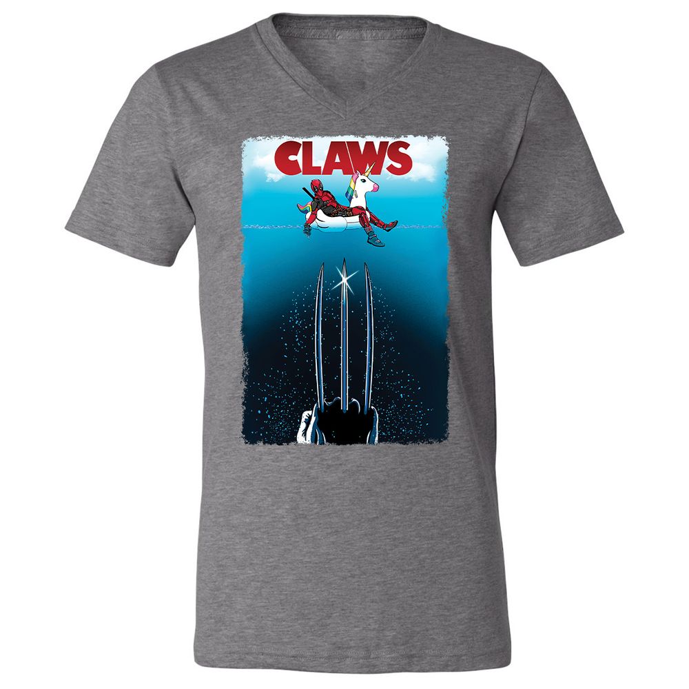 Unisex V-Neck T-Shirt - XDYTG9B3 - Deep Heather - 13