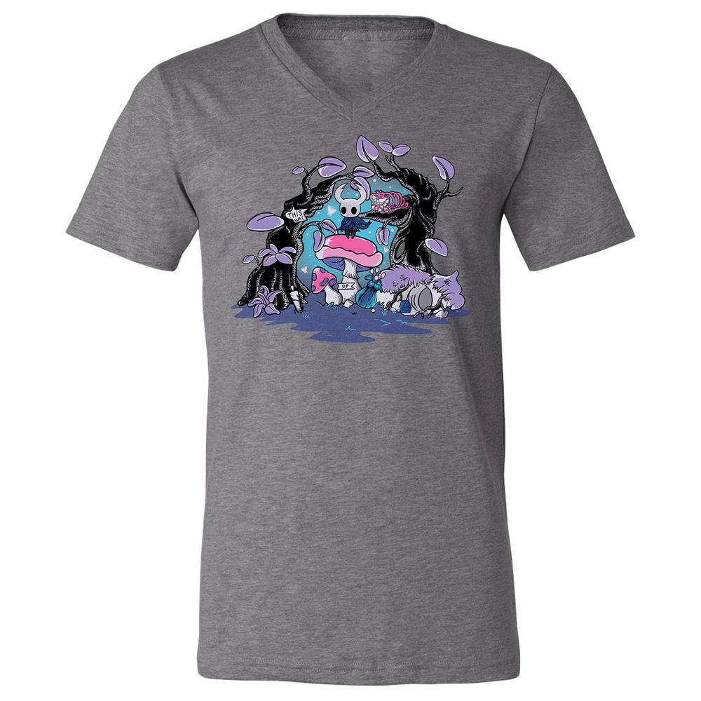 Unisex V-Neck T-Shirt - YFHR4NY1 - Deep Heather - 13