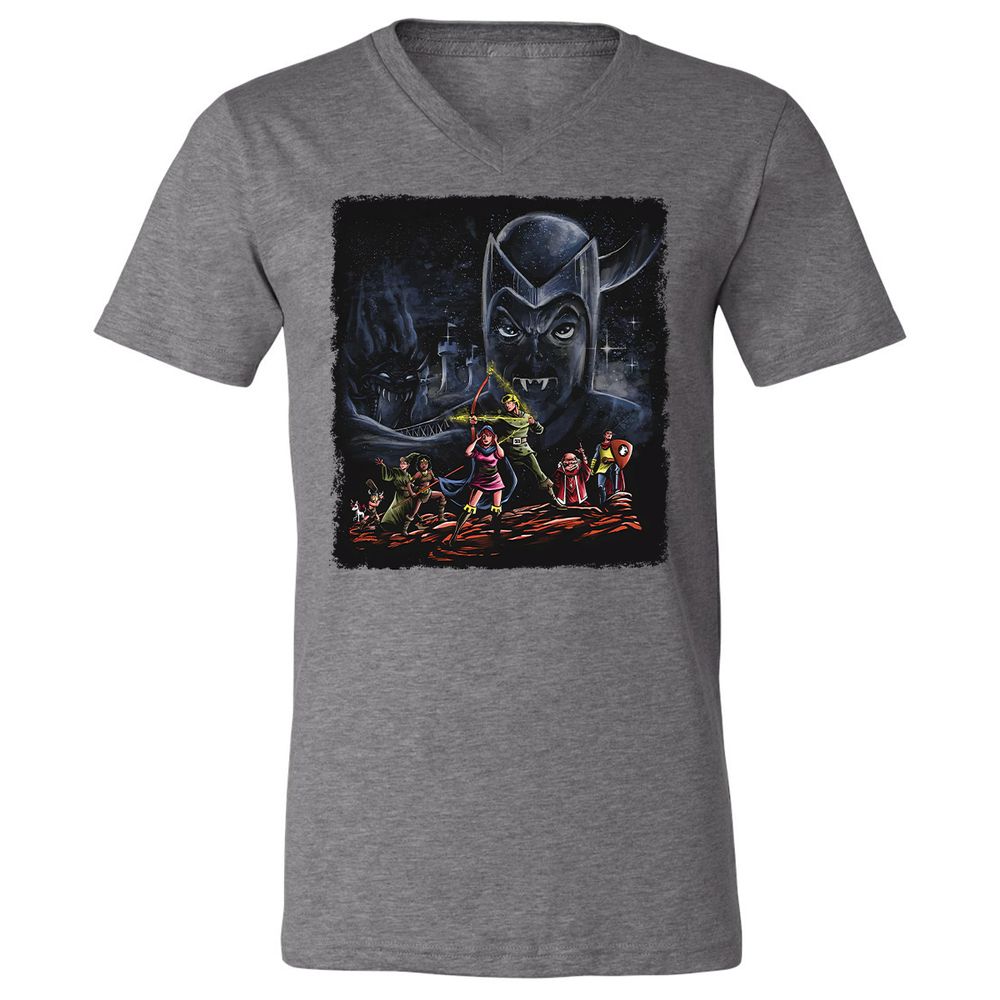 Unisex V-Neck T-Shirt - 3TBZGSVY - Deep Heather - 13