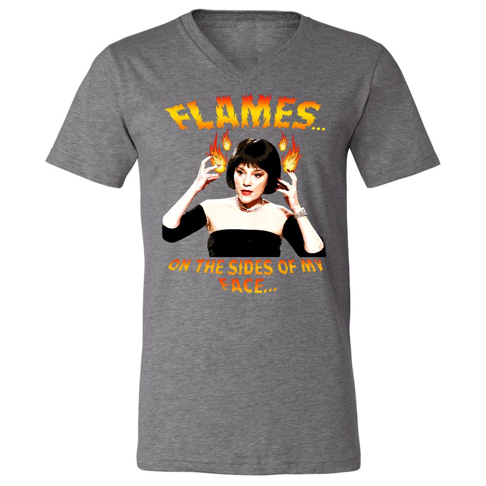 Unisex V-Neck T-Shirt - ZEMMHUQF - Deep Heather - 13