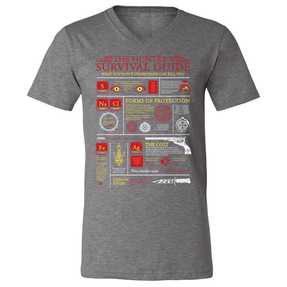 Unisex V-Neck T-Shirt - 674EM5HJ - Deep Heather - 13