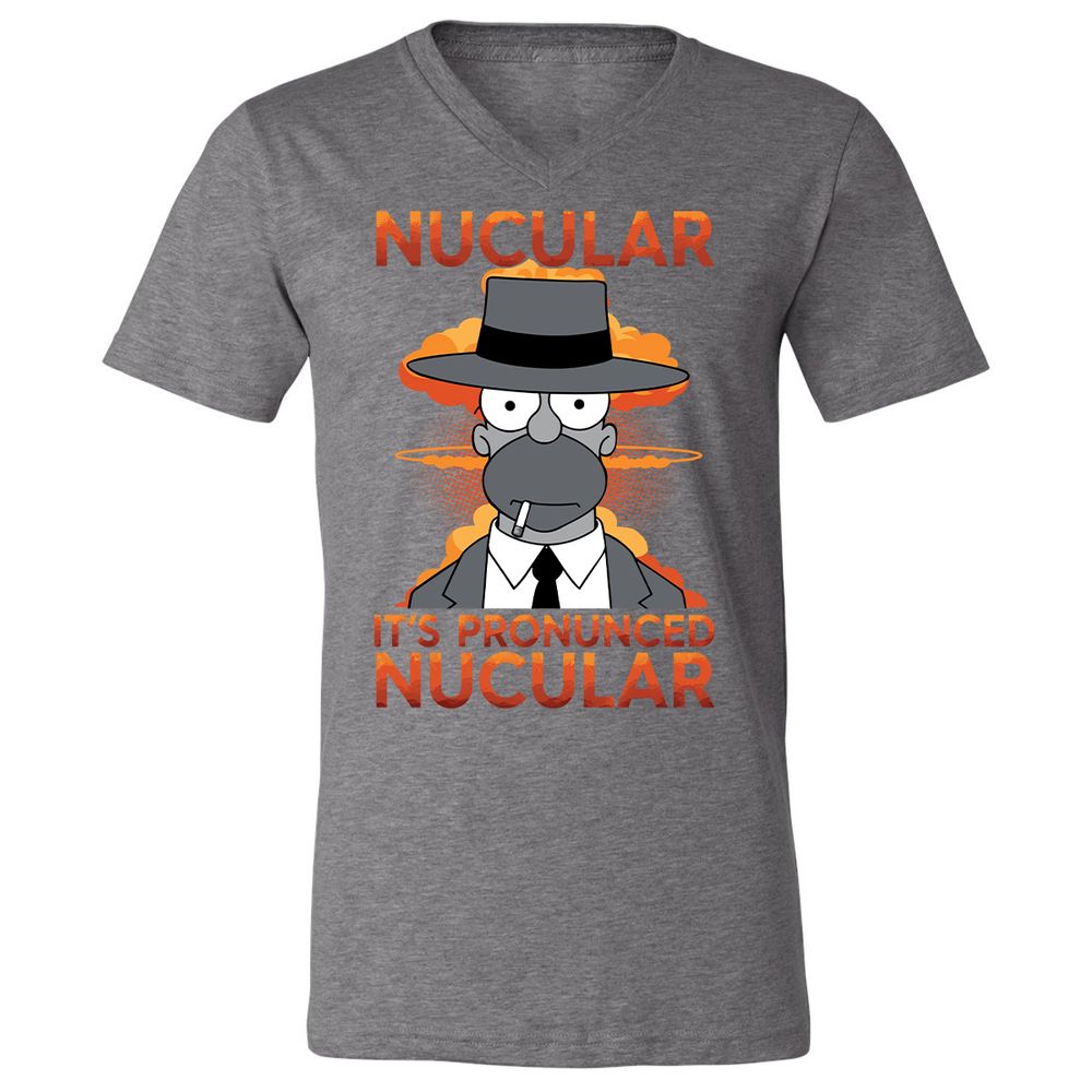 Unisex V-Neck T-Shirt - HLG2PUK5 - Deep Heather - 13