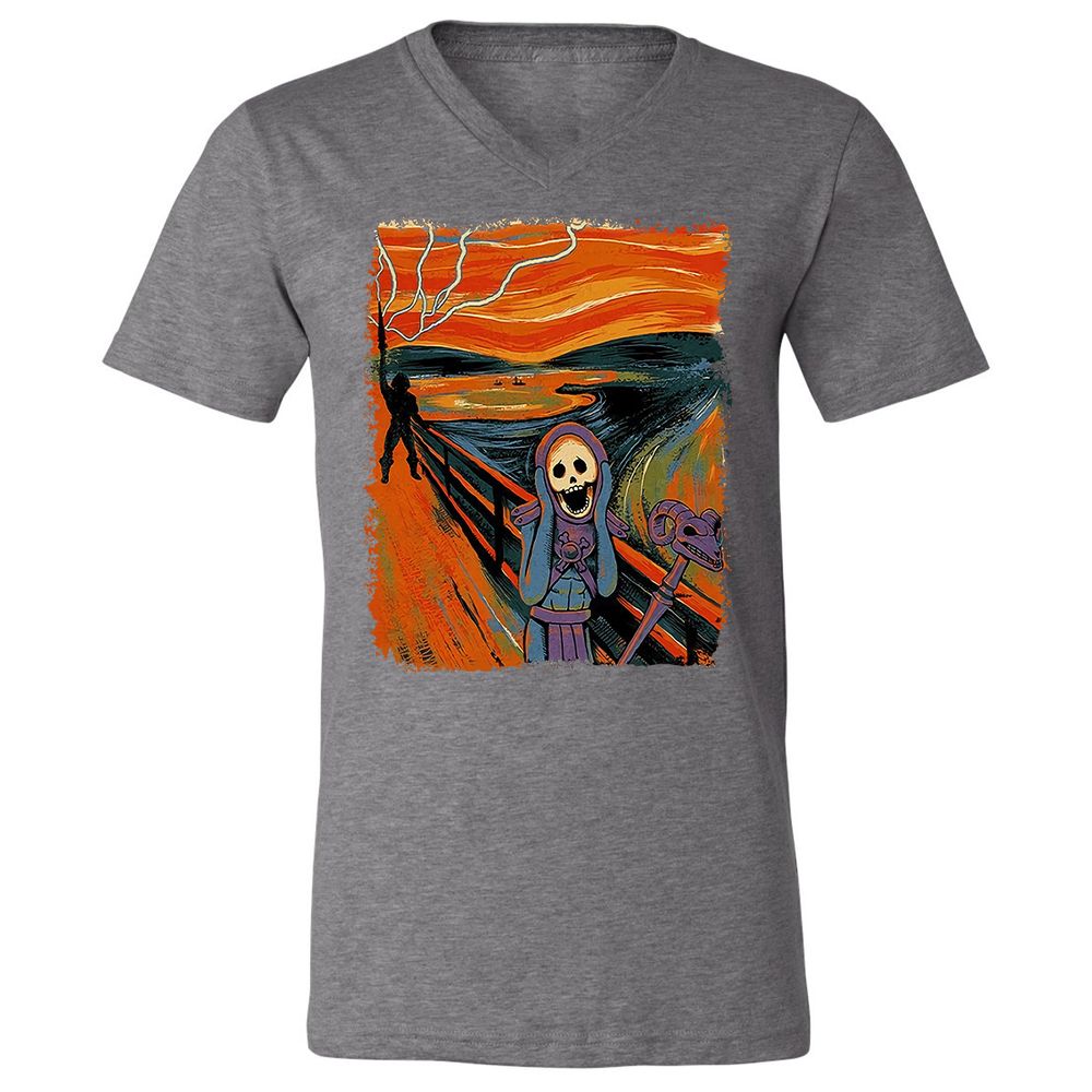 Unisex V-Neck T-Shirt - VSHACUC5 - Deep Heather - 13