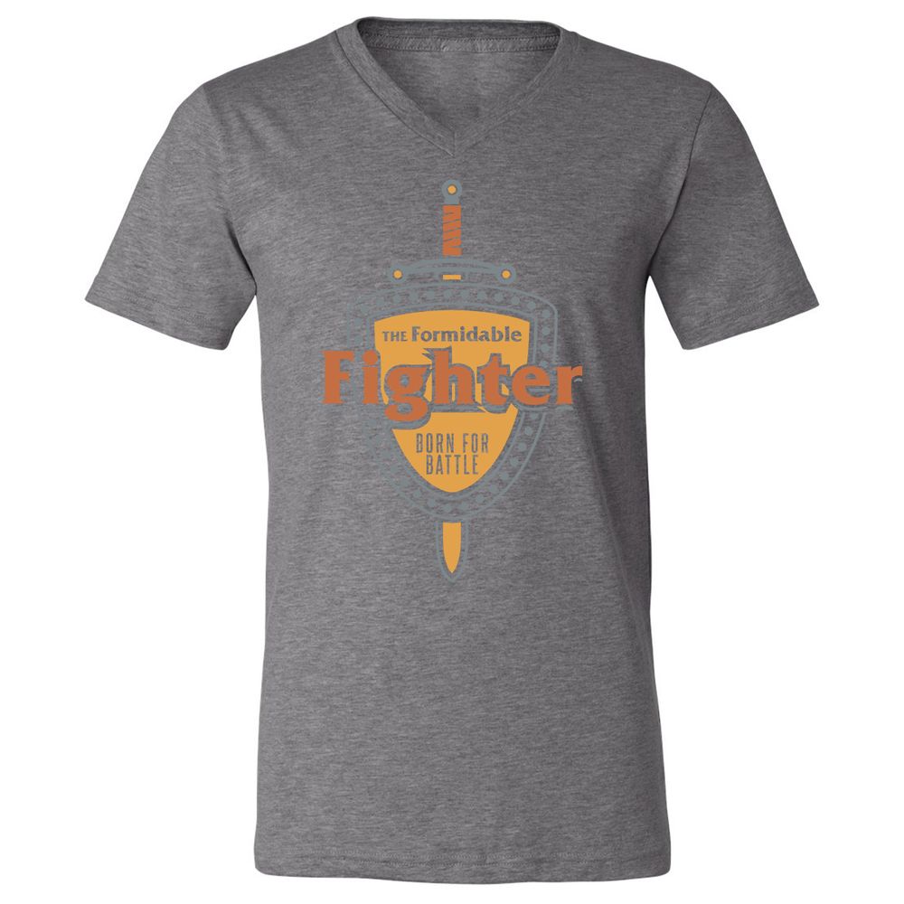 Unisex V-Neck T-Shirt - 4SHRYTE9 - Deep Heather - 13