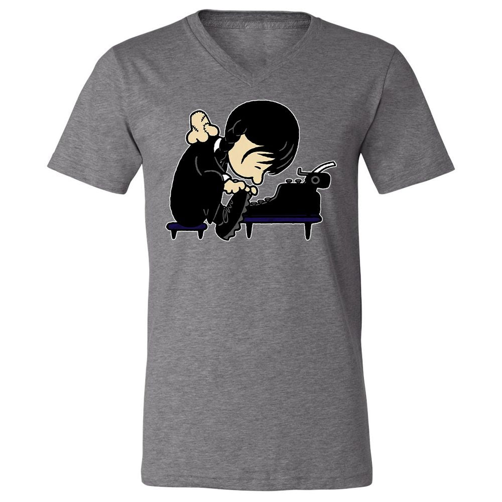 Unisex V-Neck T-Shirt - XN2BHXFV - Deep Heather - 13