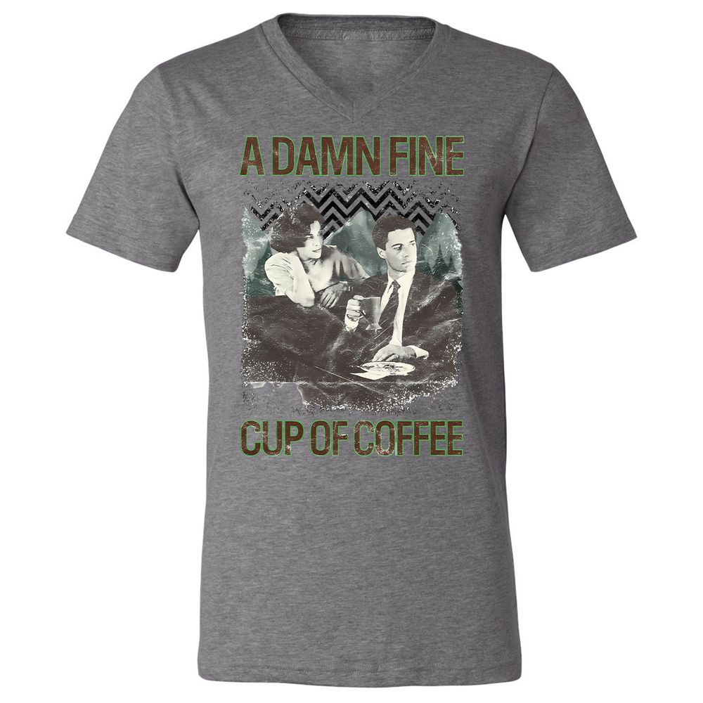 Unisex V-Neck T-Shirt - NFF1TDD7 - Deep Heather - 13