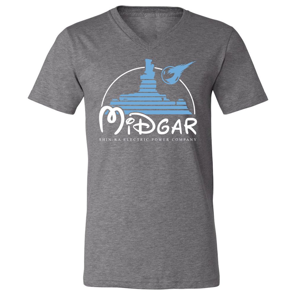 Unisex V-Neck T-Shirt - QW8YAVFE - Deep Heather - 13