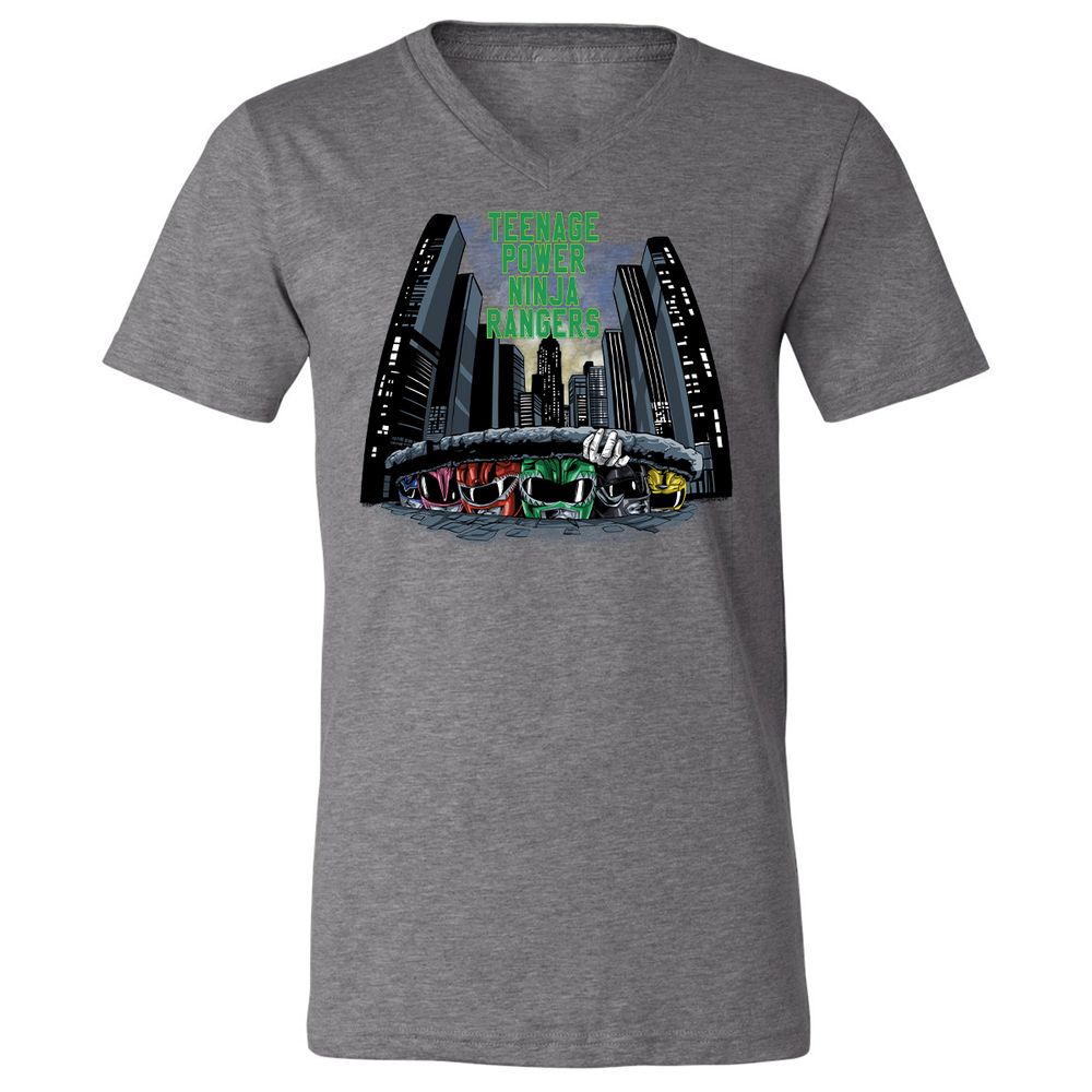 Unisex V-Neck T-Shirt - JHF82JBQ - Deep Heather - 13