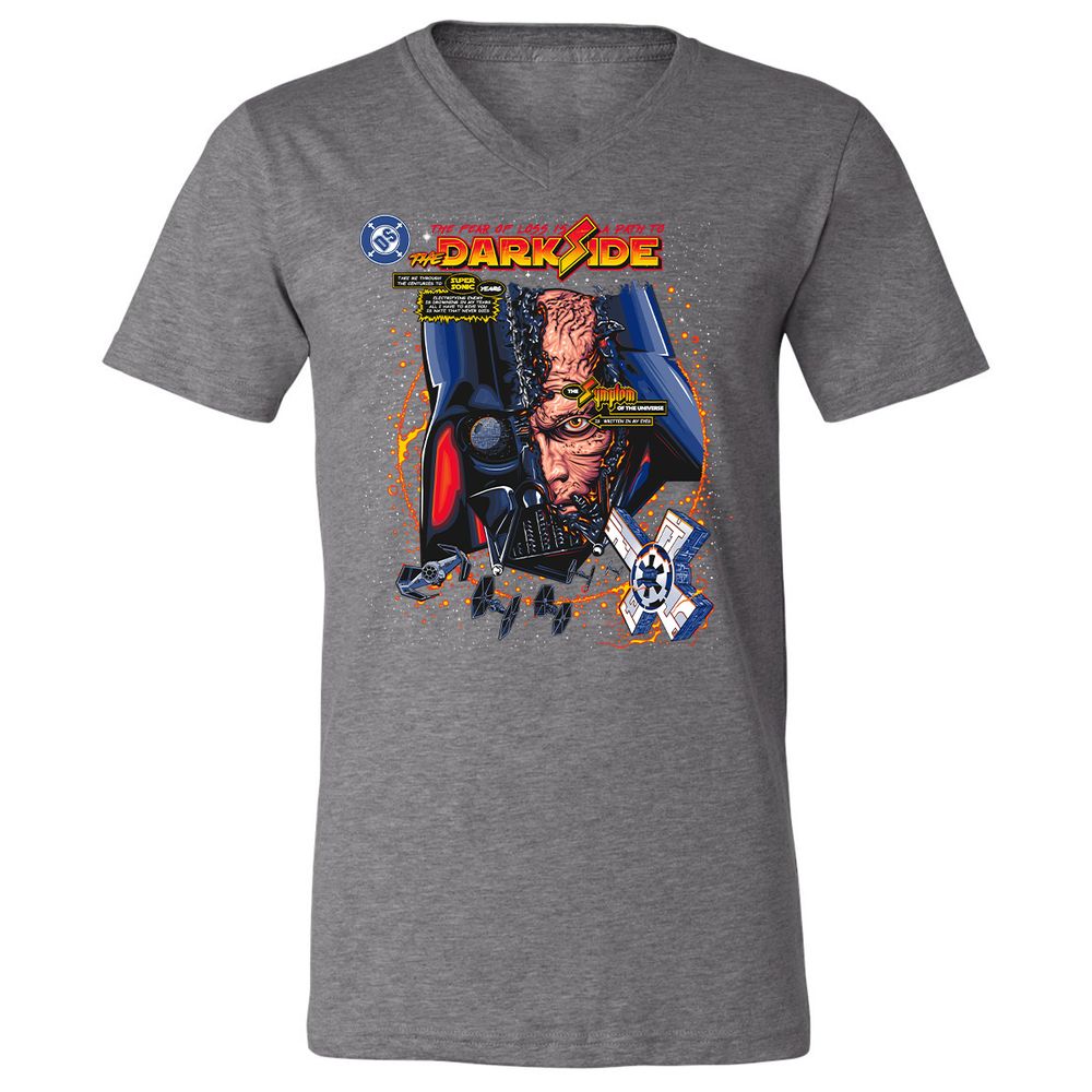 Unisex V-Neck T-Shirt - HKVZE59B - Deep Heather - 13