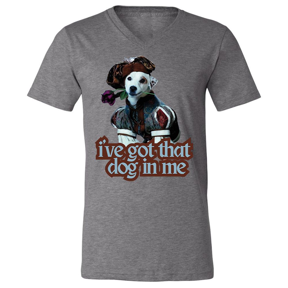 Unisex V-Neck T-Shirt - YV8R6QRA - Deep Heather - 13