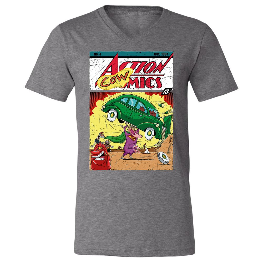 Unisex V-Neck T-Shirt - B6DDSGGC - Deep Heather - 13